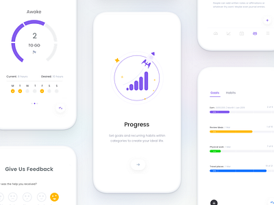 #11 Invisible series- Goal and Progress app ai app goal ios johnyvino mobile onboarding profile progress statistics todo