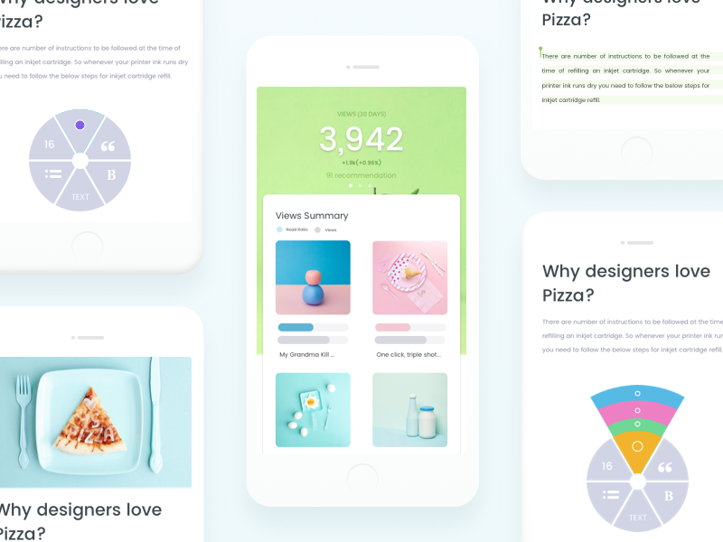 My Blogs app johnyvino writer ux ui principle minimal medium ios gif clean blog animation