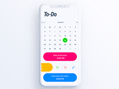 AI - Todo Concept calendar gif interface ios iphone menu mobile mockup schedule task todo x