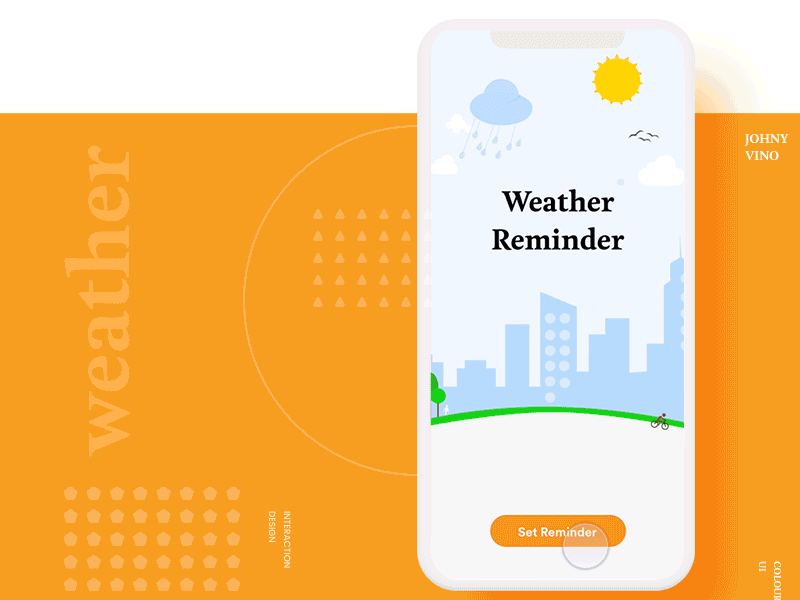 Automatic Weather Reminder dashboard feed illustration interaction interface ios mobile news reminder social weather