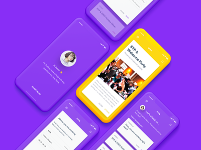 Purple Branding app branding design designer experience flat illustration interface subscription ui user