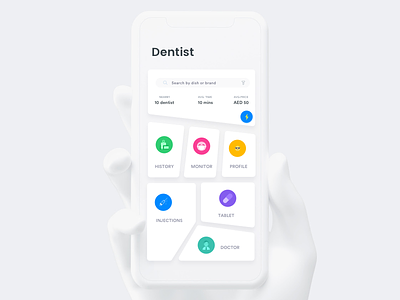 Dentist - Uneven shapes app apple application best business contacts dental design health healthcare ios iphone