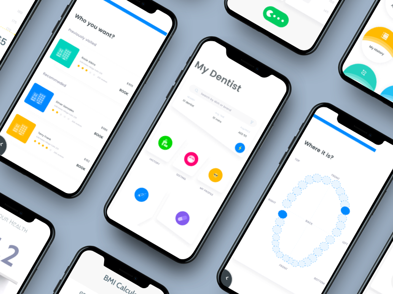 Health and medical web interface user ui responsive medical health graph data dashboard chart app