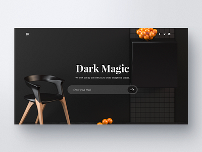 Dark Magic website chair design desk ecommerce furniture set sofa store tv ui ux web