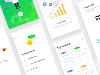 Finance app interaction collection by Johny vino™ on Dribbble