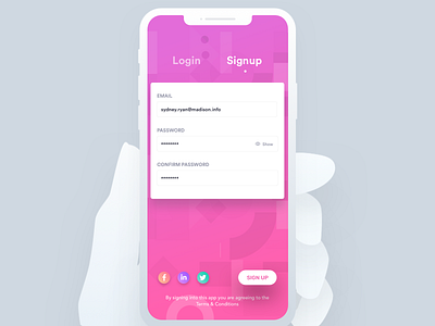 Signup by Johny vino™ on Dribbble