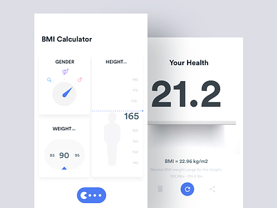 BMI Calculator app age bmi calculator gender health height ui ux weight