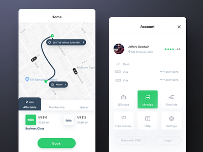 Cab Booking App app booking cab destination locations maps taxi travel ui ux