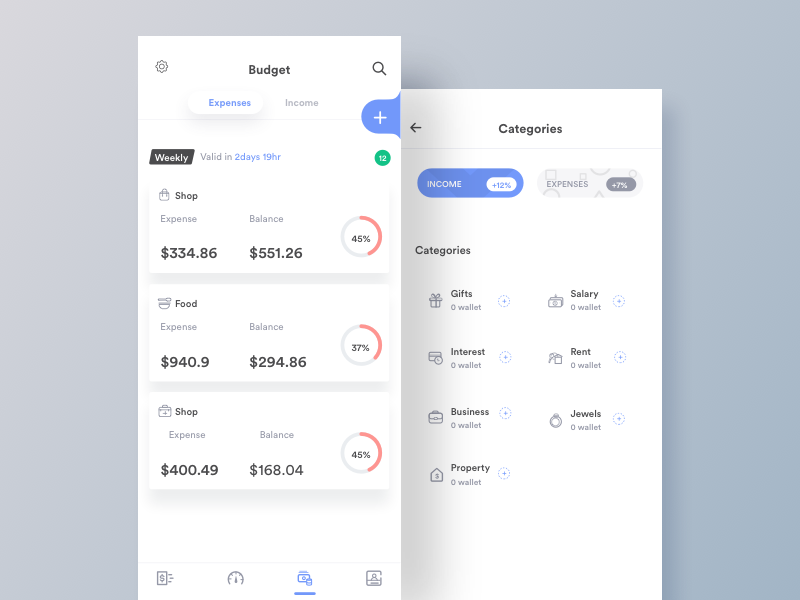 Budget and categories