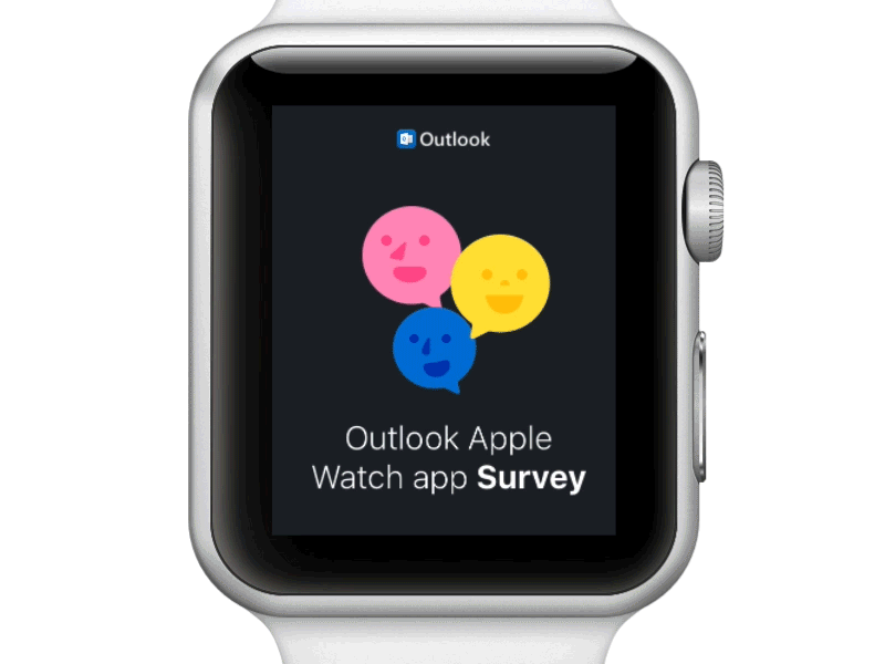 Outlook Watch App Survey benchmark design invision product research survey ui ux