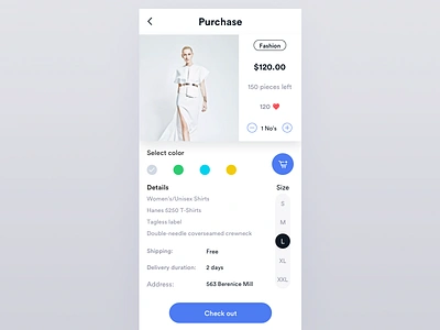 Fashion purchase buy card cart fashion ios purchase shop ui ux