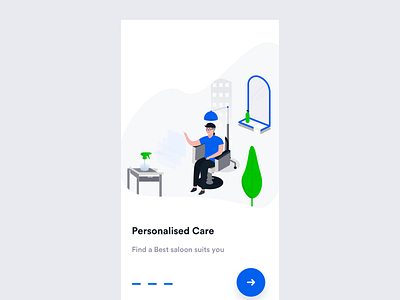 Personalised Care app booking branding care clean design flat hair icon illustration interface ios johnyvino logo minimal mobile personalized saloon ui ux