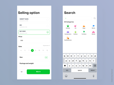 Search animation app bid buy clean dashboard design ecomerce gif icons interaction interface ios johnyvino minimal mobile search selling ui ux