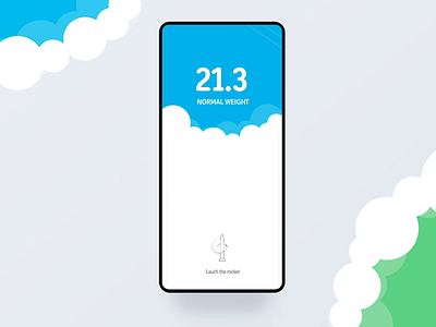 Your BMI Calculator animation app bmi body calander calculator clean finance health height index ios johnyvino mass mobile ui ux weight loss your yourself