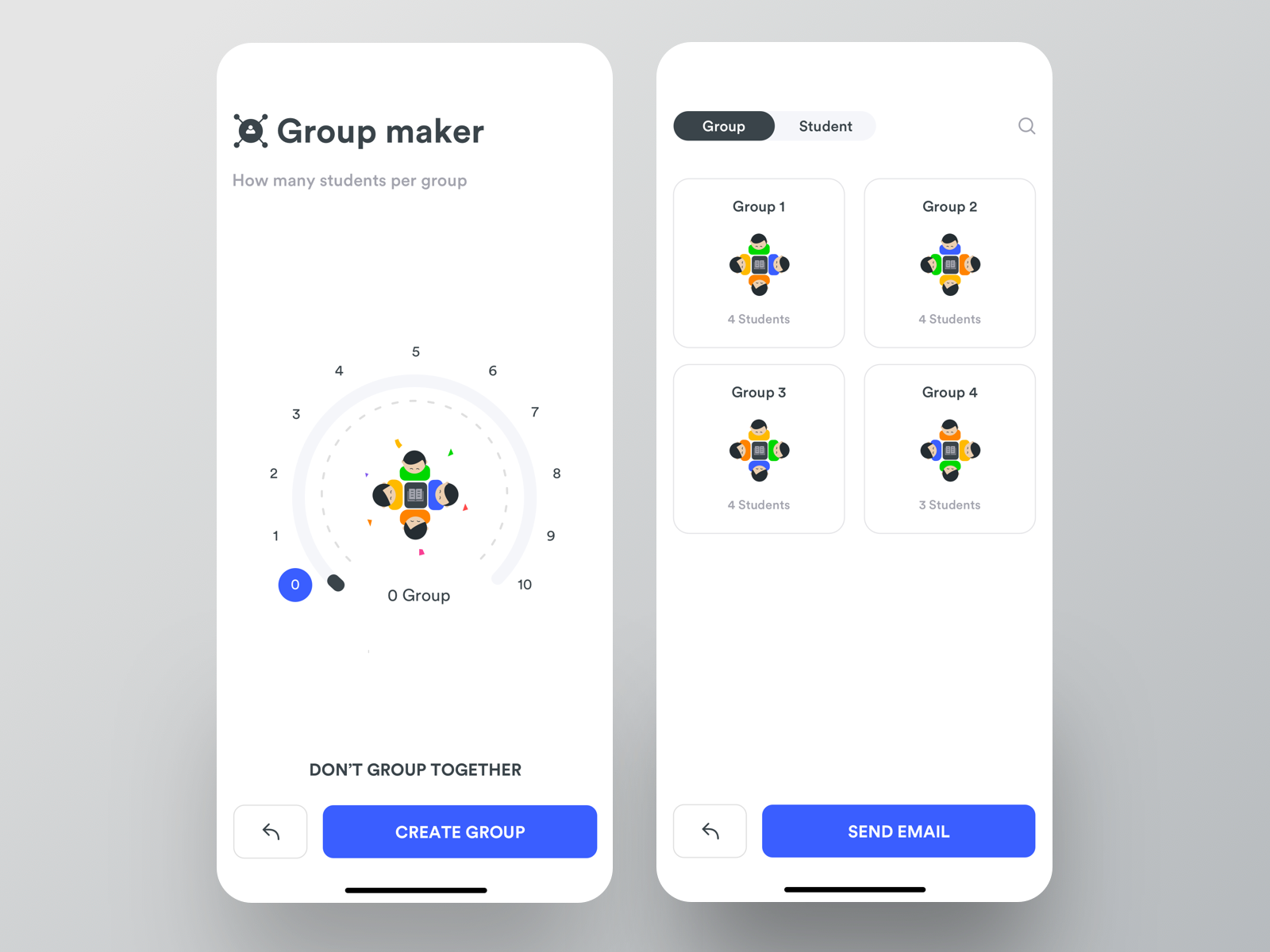 How maker. My Group UI. Match maker Design.