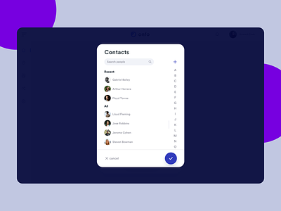 Contacts animation app branding clean cleanmock contact contact card design gif interaction interface johnyvino minimal