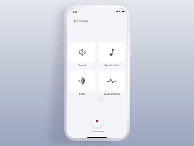 Composer - Voice Recording animation app clean compose composer design echo gif interaction interface ios johnyvino maker mixer mobile sound track ui ux voice change