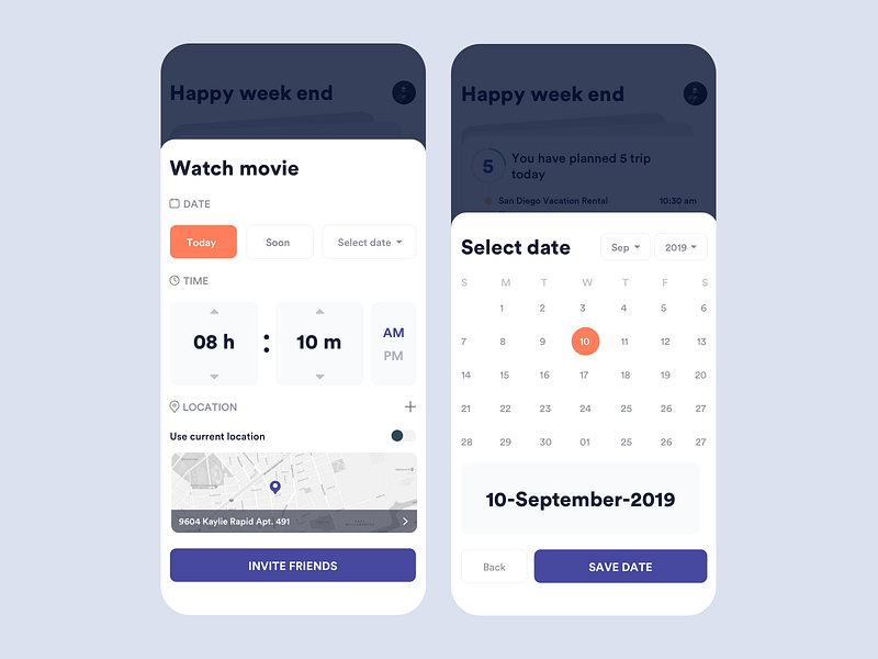 Time And Date by Johny vino™ on Dribbble