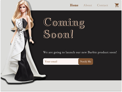 Coming Soon 048 3d barbie branding coming soon comingsoon dailyui dailyui048 desktop email graphic design illustration launch new item notify product shadow shop ui