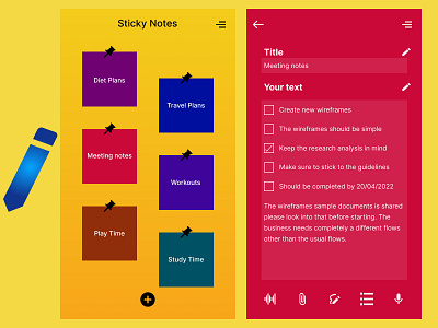 Notes Widget