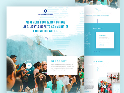 Foundation v.1 foundation landing page non profit splash page ui uiux web design