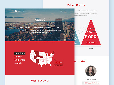 Growth Page infographic movement movement mortgage ui ui design web web design