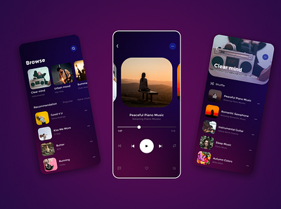 Music App UI Design (Recreated) app design typography ui ux