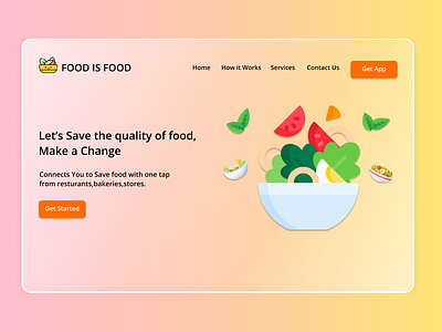 Save Food & Save planet- Food is Food ui uidesign uiux uiuxdesign website