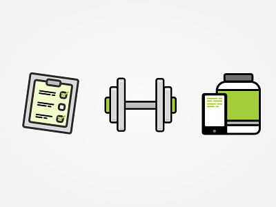 Fitness App Icon Set app app design icon icons mobile mobile first design ui user interface