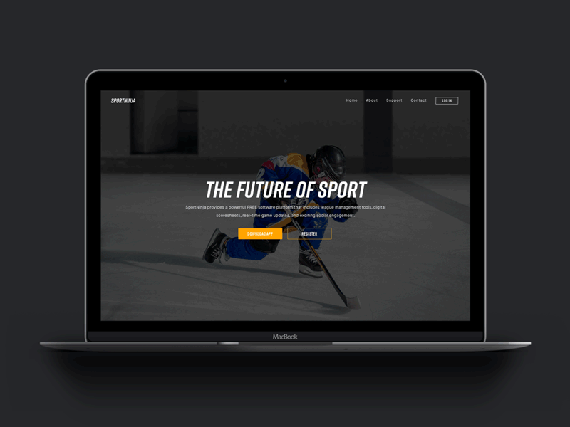 Sportninja Homepage branding design homepage landing page typography ui user interface ux web design webapp webdesign website