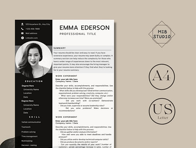 Creative resume template and cover letter cv design resume resumetemplate