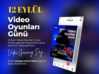 12 Eylül Instagram Post Banner Video Oyunları Tasarımı