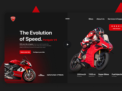 Super Bike Landing Page Design in Figma animation app automobile bike branding design figma graphic design illustration inspiration landing page logo typography ui user experience user interface ux vector