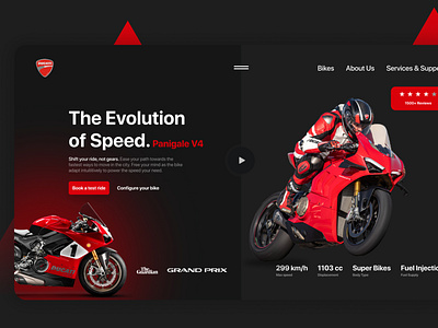 Super Bike Landing Page Design in Figma