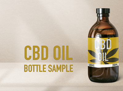 CBD OIL BOTTLE SAMPLE branding design graphic design