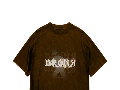 brone text design tshirt. branding graphic design