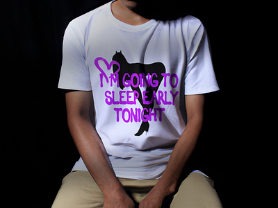 I´m going to sleep early tonight design tshrit w/ evil girl bg branding graphic design