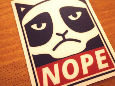 New Stickers cat nope not a panda posse sticker