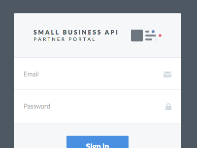 SmallBusinessAPI Login