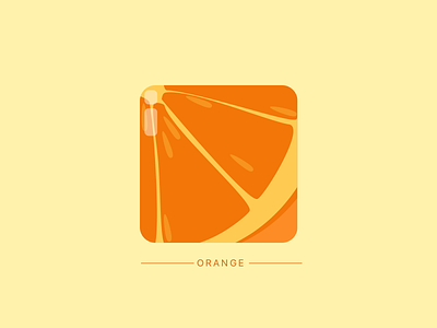 Orange fruit fruit icon icon illustration orange sketch slice square icon