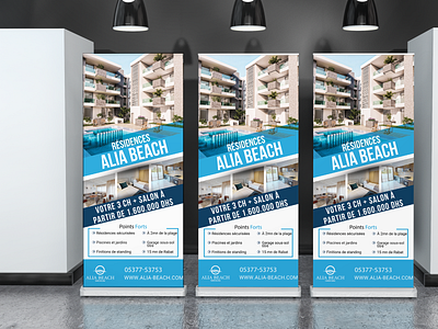 Roll up for real estate graphic design immobilier maroc rabat real estate roll up