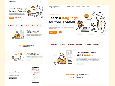 Language Education Webdesign Landing Page