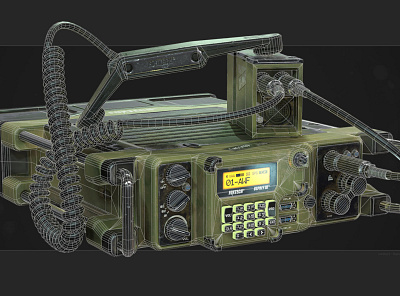Military Radio 3D // Game Ready Mesh 3d animation graphic design motion graphics