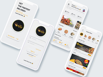Pizza App ui/ux Design graphic design ui ui design uiux ux