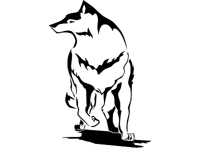 Wolf almaty arlan black and white kazakhstan kz prikazali vector wolf