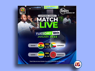 Match Day Live Flyer at BarGains Lounge