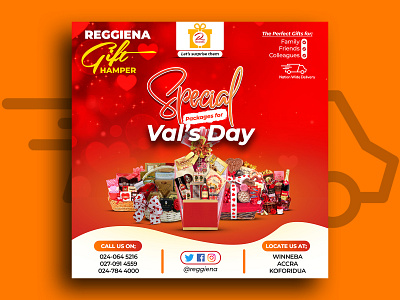 Reggiena Val's Day Gift Hampers Flyer branding design flyer graphic design