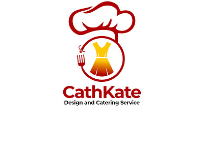 CathKate Design and Catering Service logo branding design flat graphic design illustration vector