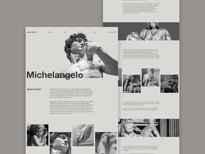 Longread — Michelangelo art artist concept design landing longread ui ux web design website