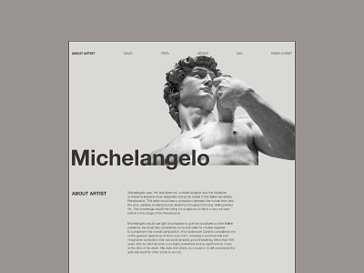 Longread — Michelangelo art artist concept design landing landing page ui ux web design website